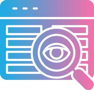 Code Review Glyph Gradient Icon Design vector