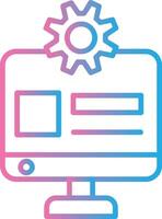 Web Administrator Line Gradient Icon Design vector