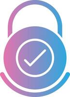 Security Check Glyph Gradient Icon Design vector