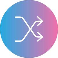 Shuffle Glyph Gradient Icon Design vector
