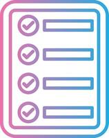 List Line Gradient Icon Design vector