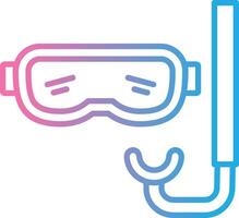 Goggles Line Gradient Icon Design vector