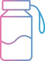 Water Bottle Line Gradient Icon Design vector