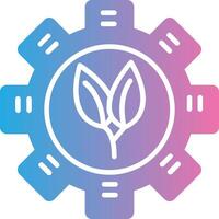 Eco Glyph Gradient Icon Design vector
