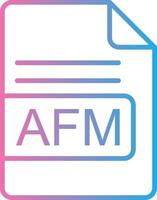 afm archivo formato línea degradado icono diseño vector