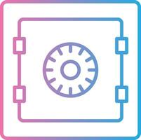 Safe Line Gradient Icon Design vector