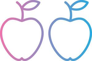 manzana línea degradado icono diseño vector