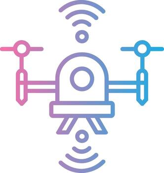 Drone Line Gradient Icon Design vector