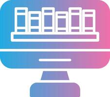 OnGlyph Gradient Multi Circle Library Glyph Gradient Icon Design vector