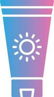 Sunblock Cream Glyph Gradient Icon Design vector