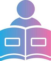 Reading Book Glyph Gradient Icon Design vector