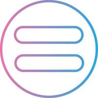 Equal Line Gradient Icon Design vector