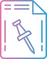 documento línea degradado icono diseño vector