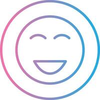 Happy Line Gradient Icon Design vector