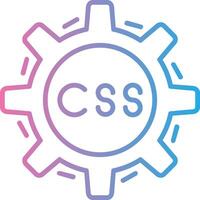 Css Coding Line Gradient Icon Design vector