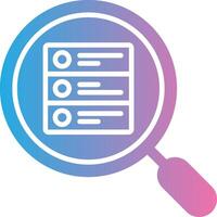 Search Database Glyph Gradient Icon Design vector