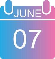 June Glyph Gradient Icon Design vector