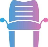 Armchair Glyph Gradient Icon Design vector