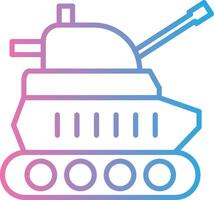 Tank Line Gradient Icon Design vector