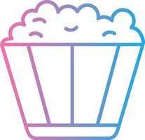 Popcorn Line Gradient Icon Design vector