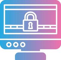 Ransomware Glyph Gradient Icon Design vector