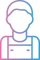 Loader Man Line Gradient Icon Design vector