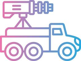 Truck Line Gradient Icon Design vector