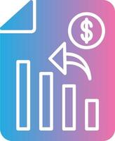 Analytics Glyph Gradient Icon Design vector