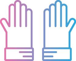 Glove Line Gradient Icon Design vector