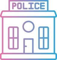 Police Station Line Gradient Icon Design vector