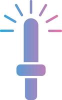 Light Stick Glyph Gradient Icon Design vector