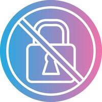 Prohibited Sign Glyph Gradient Icon Design vector