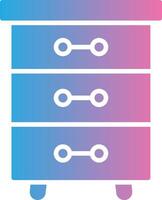 Drawers Glyph Gradient Icon Design vector