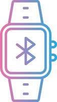 Bluetooth Line Gradient Icon Design vector