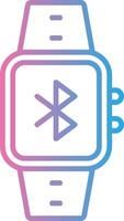 Bluetooth Line Gradient Icon Design vector