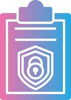 Security Report Glyph Gradient Icon Design vector