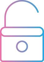 Open Lock Line Gradient Icon Design vector