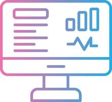 Dashboard Line Gradient Icon Design vector