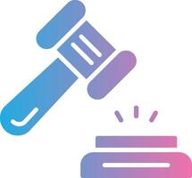 Hammer Glyph Gradient Icon Design vector