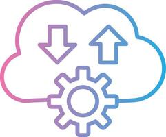 Cloud Line Gradient Icon Design vector
