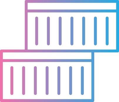 Container Line Gradient Icon Design vector