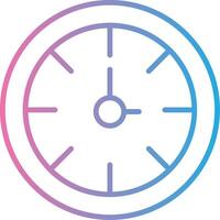 Clock Line Gradient Icon Design vector