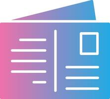 Postcard Glyph Gradient Icon Design vector