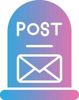 Post It Glyph Gradient Icon Design vector