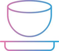 Bowl Line Gradient Icon Design vector