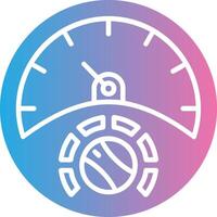 Gauge Glyph Gradient Icon Design vector
