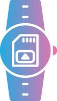 Sim Card Glyph Gradient Icon Design vector