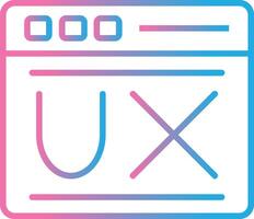 User Experience Line Gradient Icon Design vector