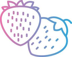 Strawberries Line Gradient Icon Design vector