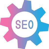 SEO Glyph Gradient Icon Design vector